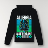 FELPA CON CAPPUCCIO ALLERGIA ALLE PERSONE BLACK