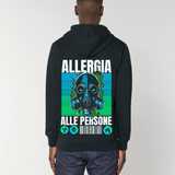 FELPA CON CAPPUCCIO ALLERGIA ALLE PERSONE BLACK