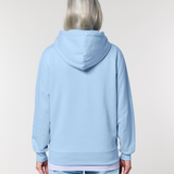 Felpa con cappuccio FUCK YOU light blue
