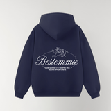 Felpa con cappuccio Boxy Fit BESTEMMIE - Blu Navy