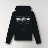 Felpa con cappuccio FUCK YOU black