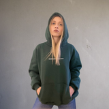 Felpa con cappuccio Boxy Fit VEGAN - Forest green