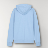 Felpa con cappuccio FUCK YOU light blue