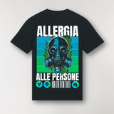 T-SHIRT UNISEX ALLERGIA ALLE PERSONE BLACK